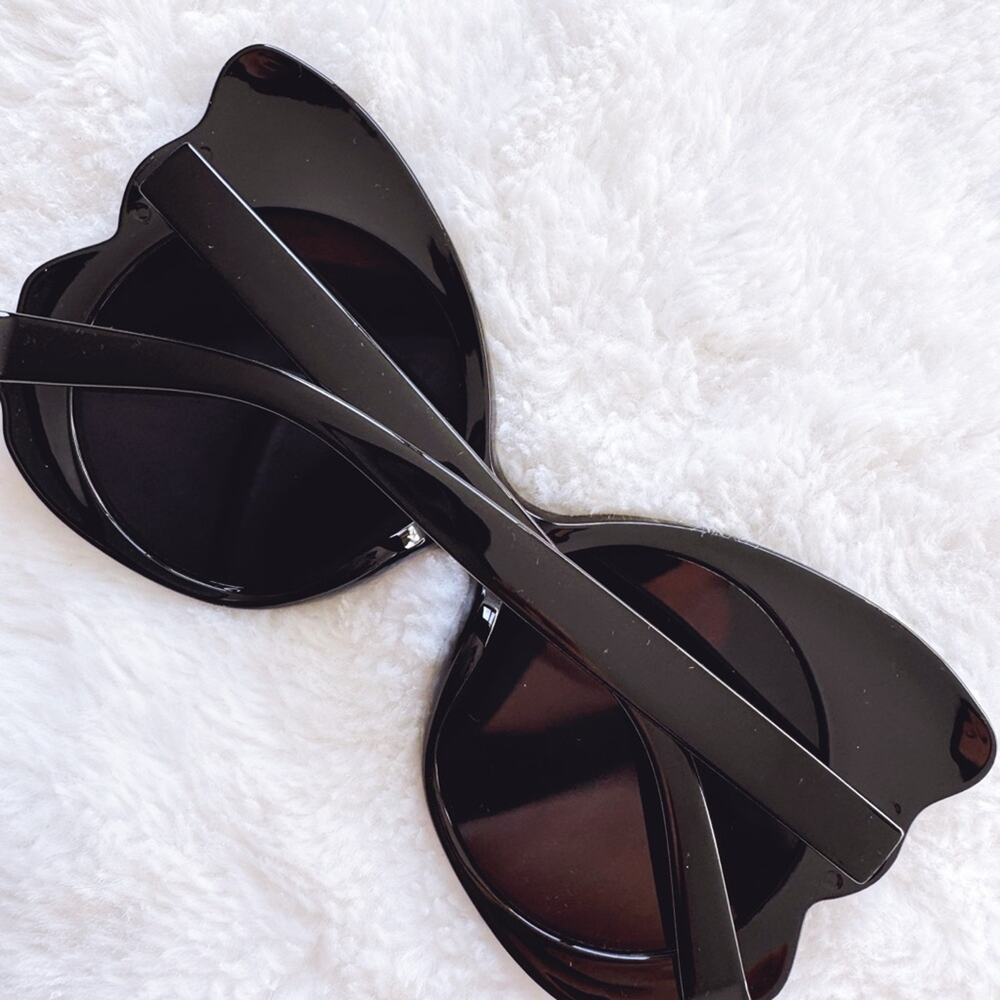Eliza Black Butterfly-shaped Sunglasses - Picture 12 of 13